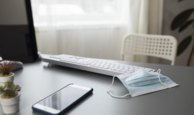office-desk-medical-mask
